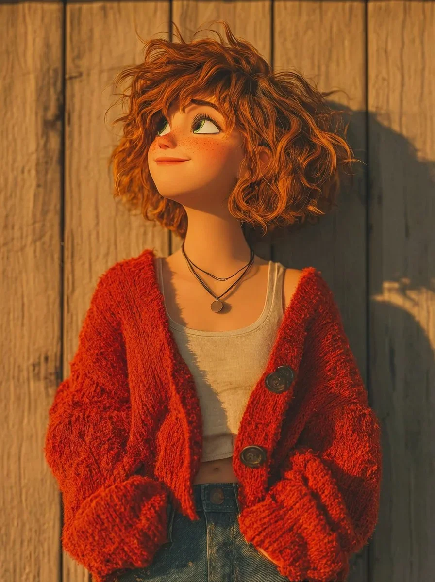 Warm 3D Autumn Character Portraits — image prompt preview