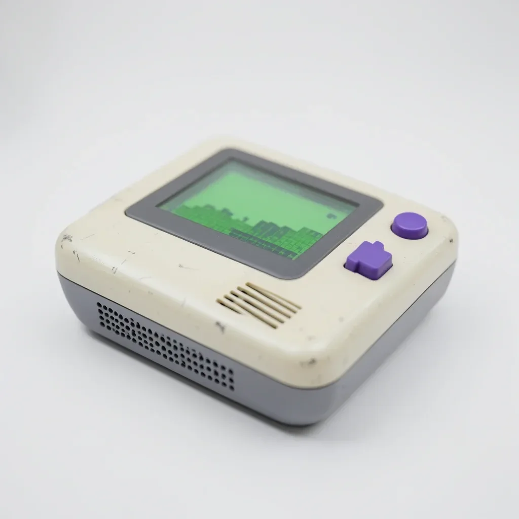 3D Render Vintage Handheld Game Console — image prompt preview