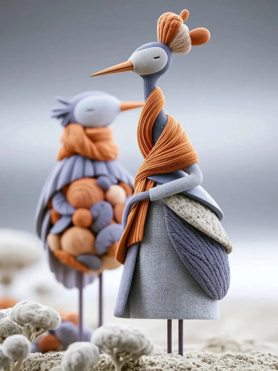 "A Whimsical Handcrafted Textile Sculpture Of [Object] — image prompt preview