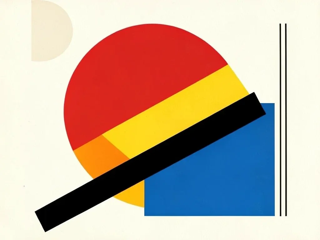 Abstract Geometric Bauhaus Composition — image prompt preview