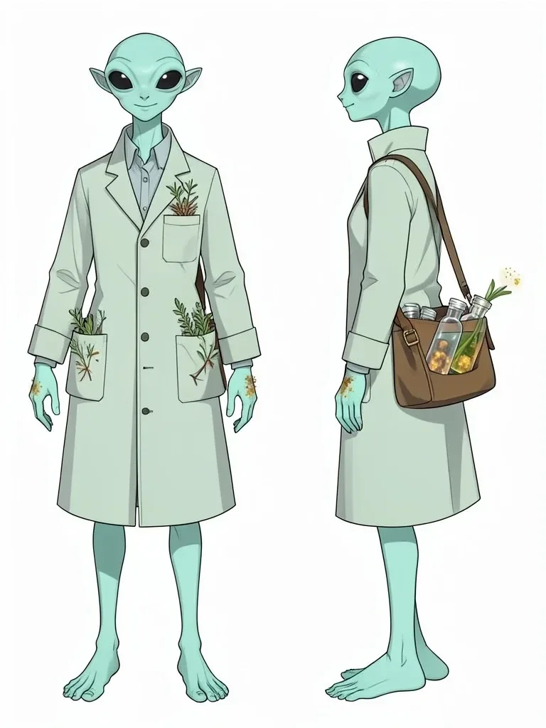 Alien Botanist Character Sheet — image prompt preview