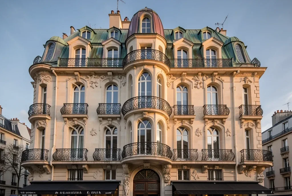 Art Nouveau Parisian Apartment Facade — image prompt preview