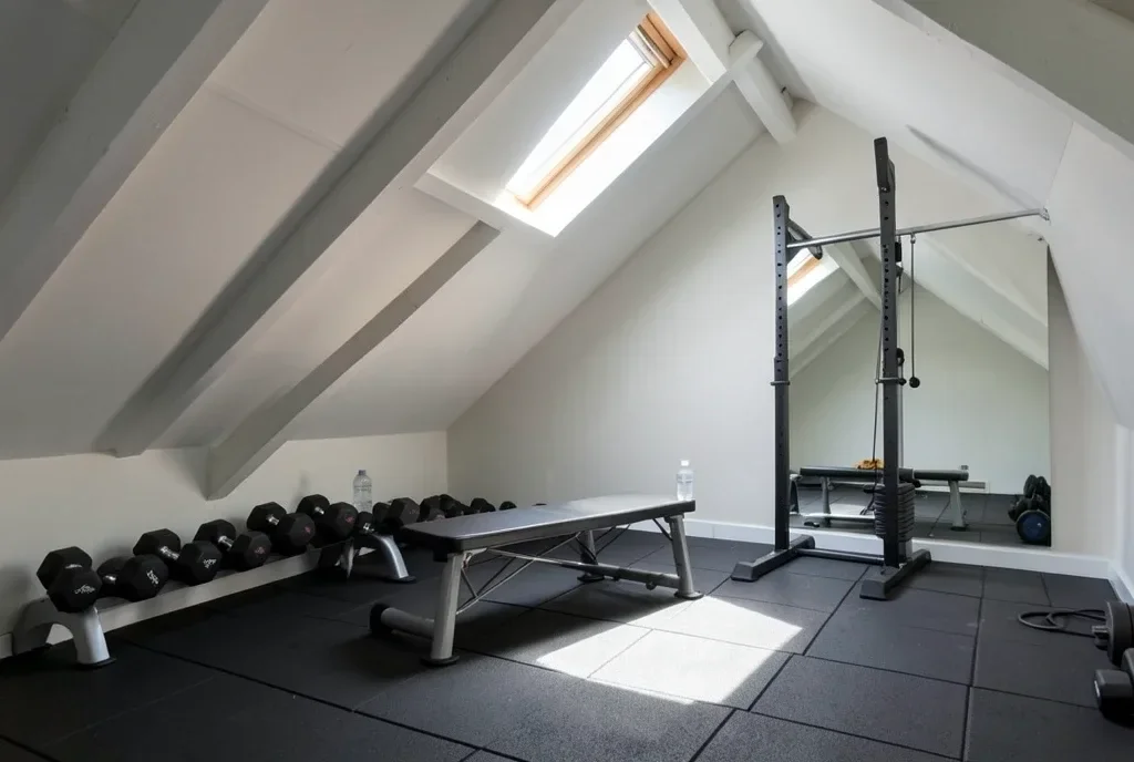 Attic Home Gym Under the Eaves — image prompt preview
