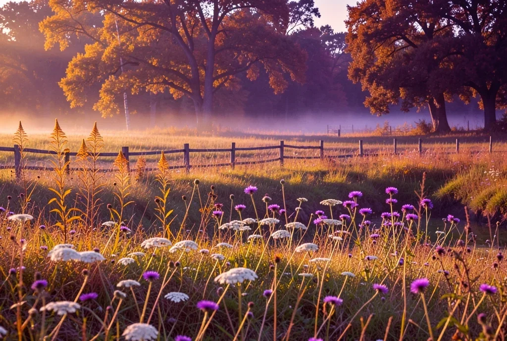 Autumn Meadow with Goldenrod and Wildflowers — image prompt preview