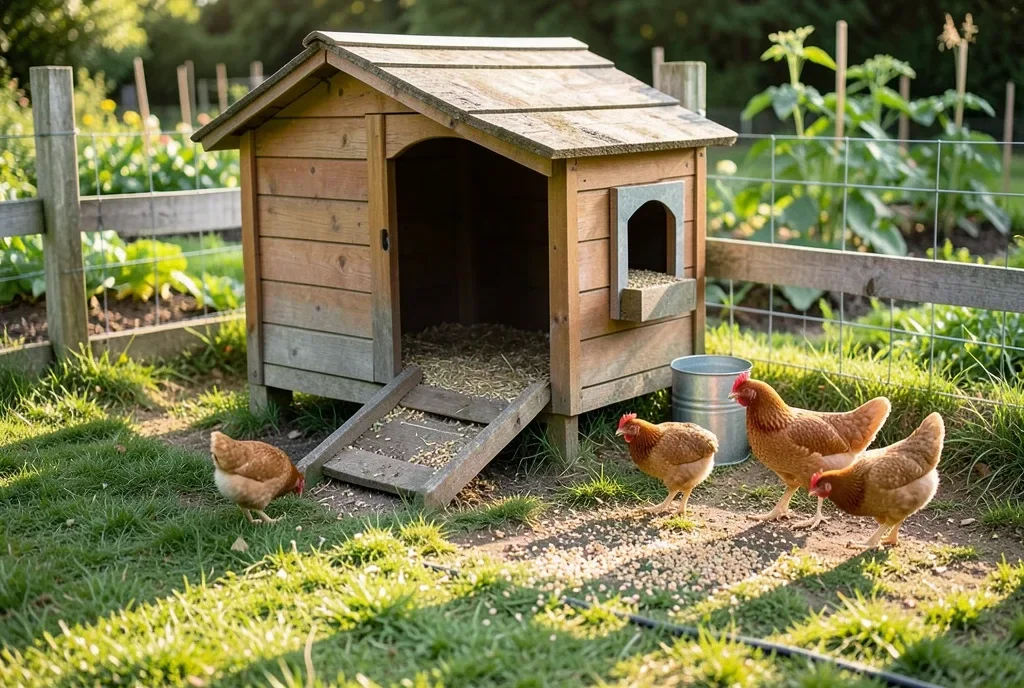Backyard Chicken Coop at Morning — image prompt preview