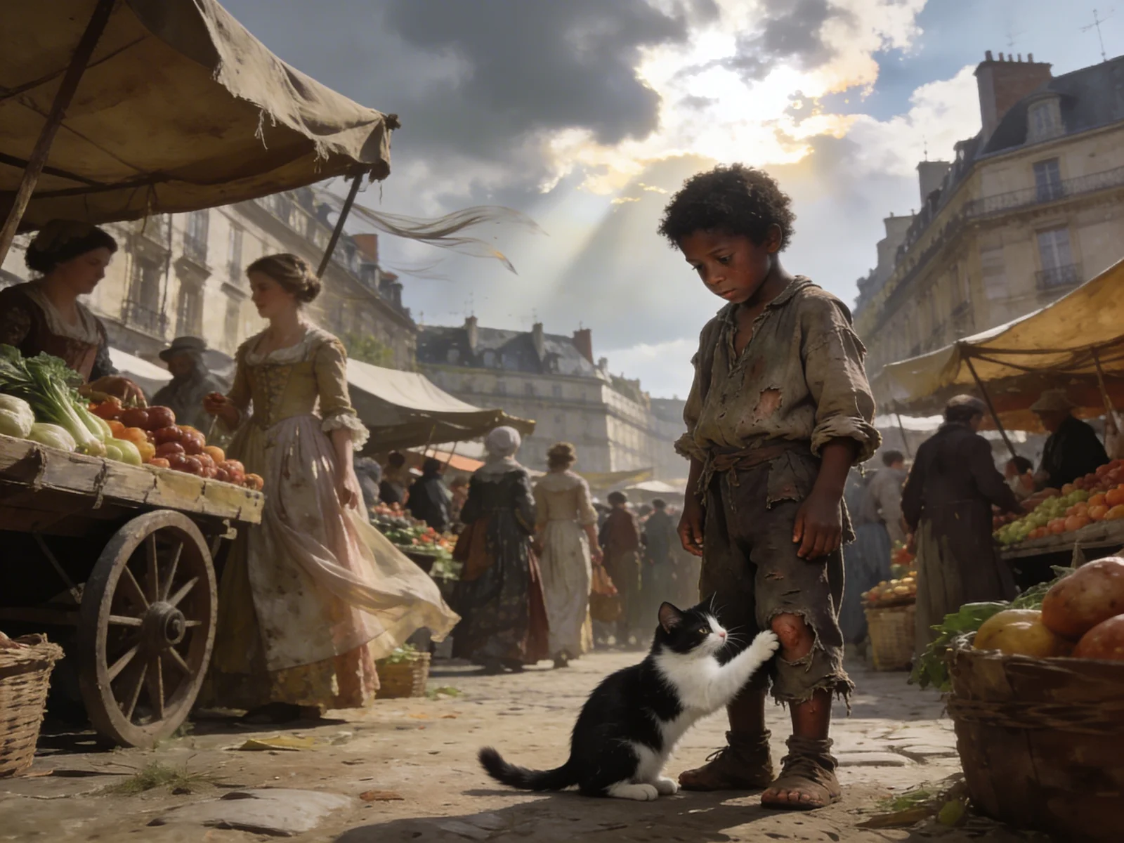 Black 7 Year Old Boy In Dirty — image prompt preview