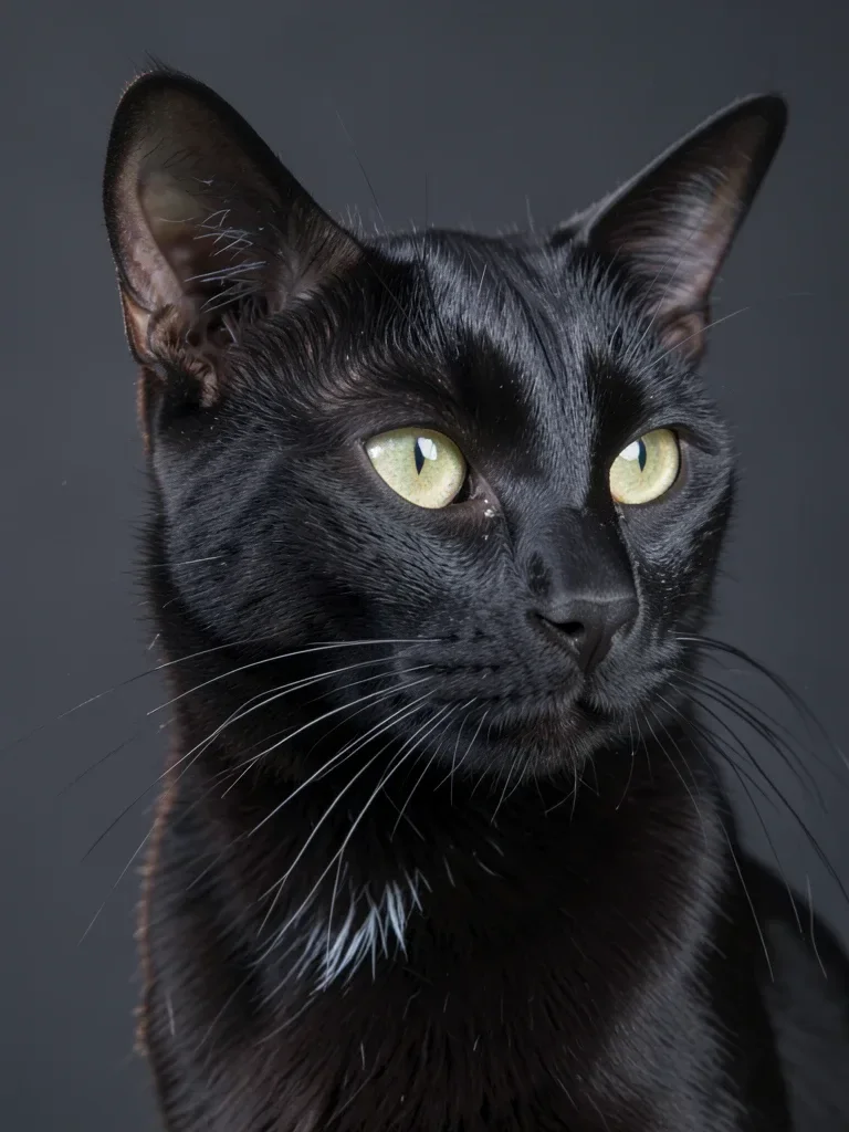 Black Cat Studio Portrait — image prompt preview