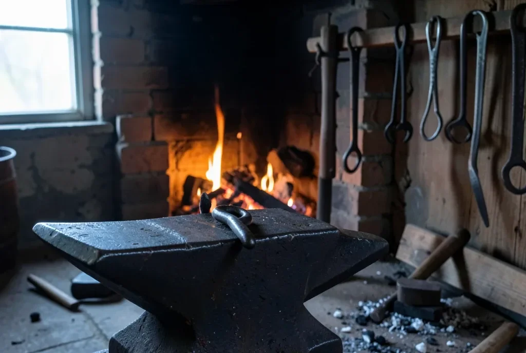 Blacksmith Anvil and Forge Glow — image prompt preview