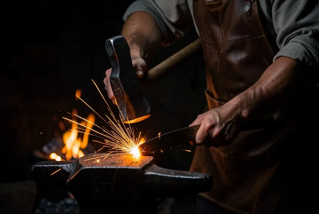 Blacksmith Forge Hammer Strike — image prompt preview