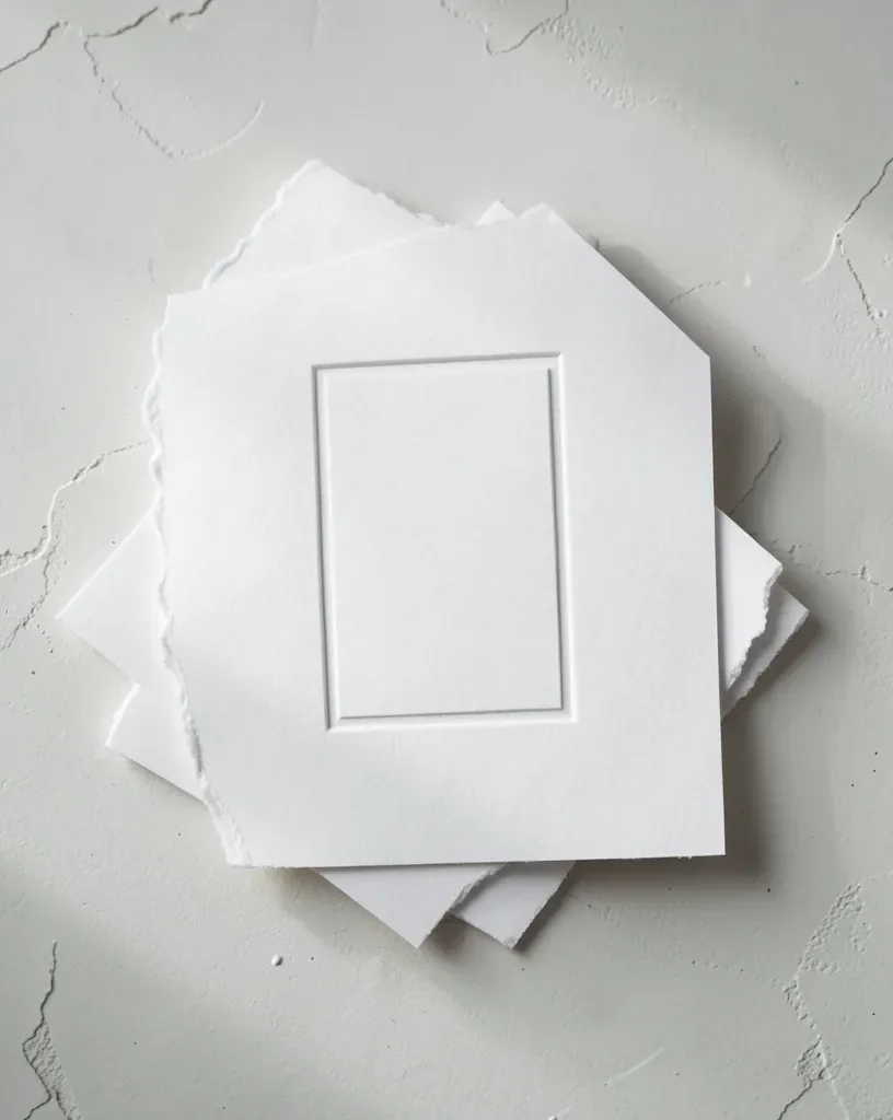 Blank Letterpress Card Stack — image prompt preview