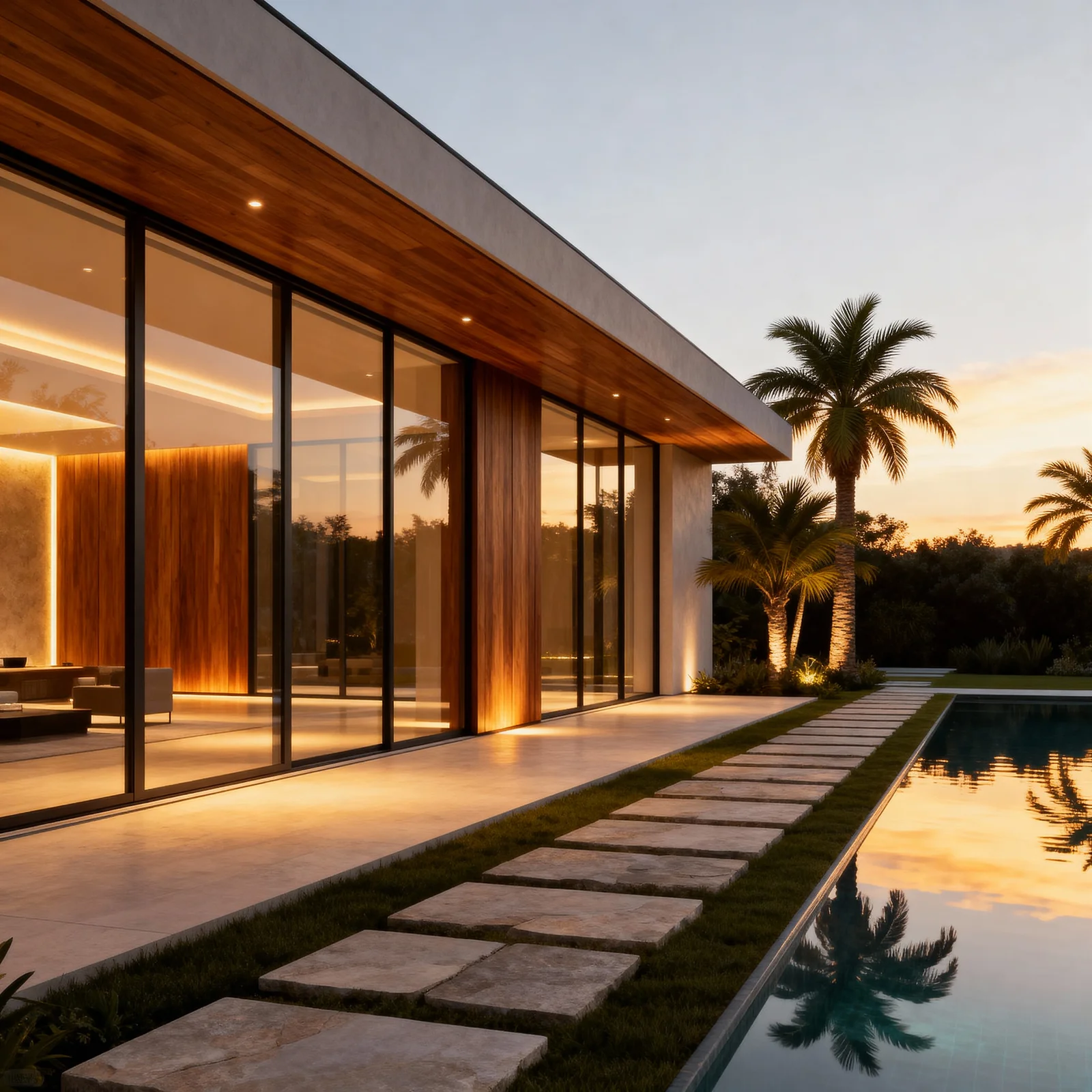 Breathtaking Minimalist Luxury Home With Full Glass — image prompt preview
