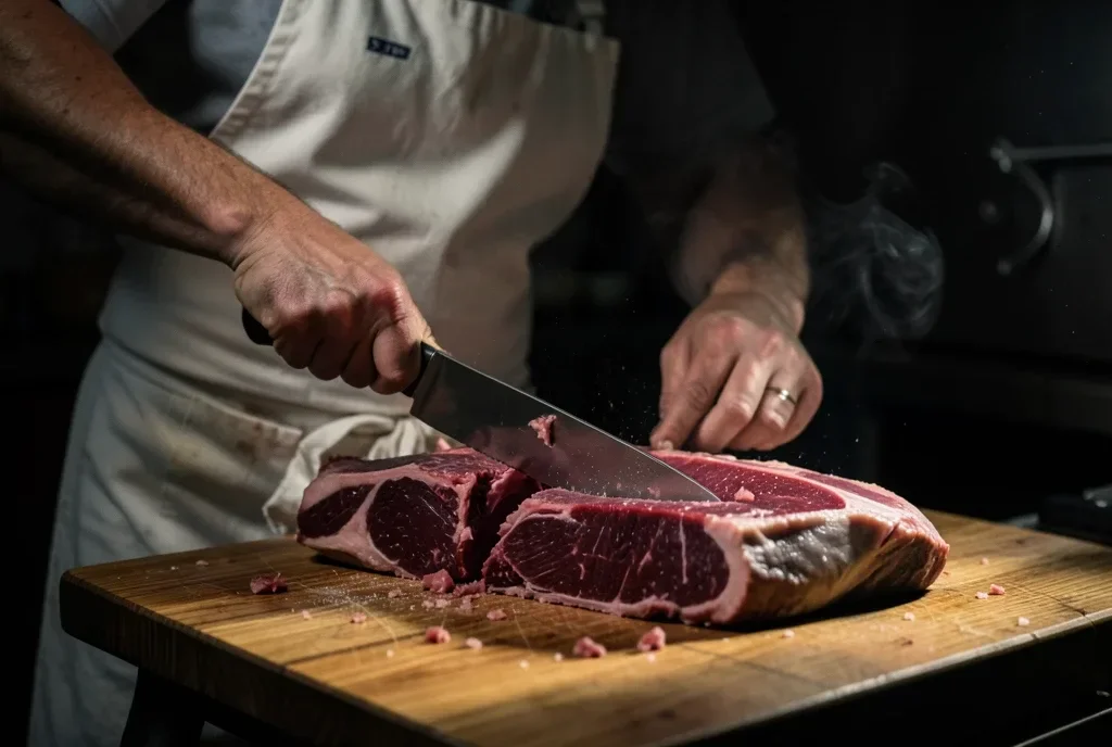 Butcher Breaking Down a Primal Cut — image prompt preview