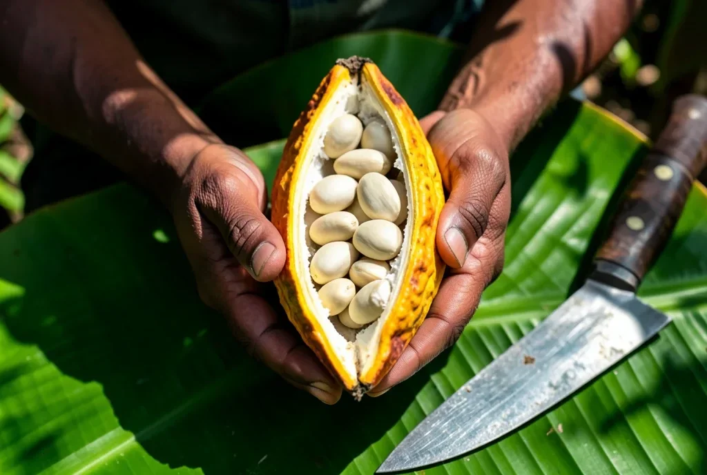 Cacao Pod Split Open — image prompt preview