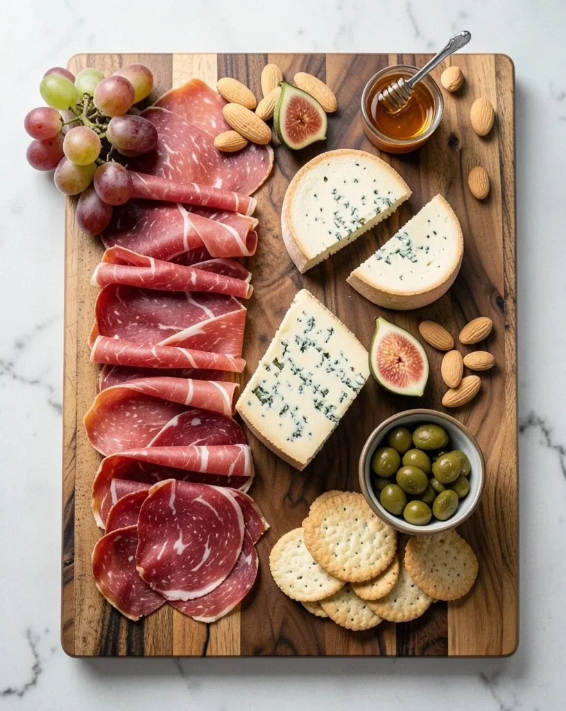 Charcuterie Board Overhead with Figs — image prompt preview