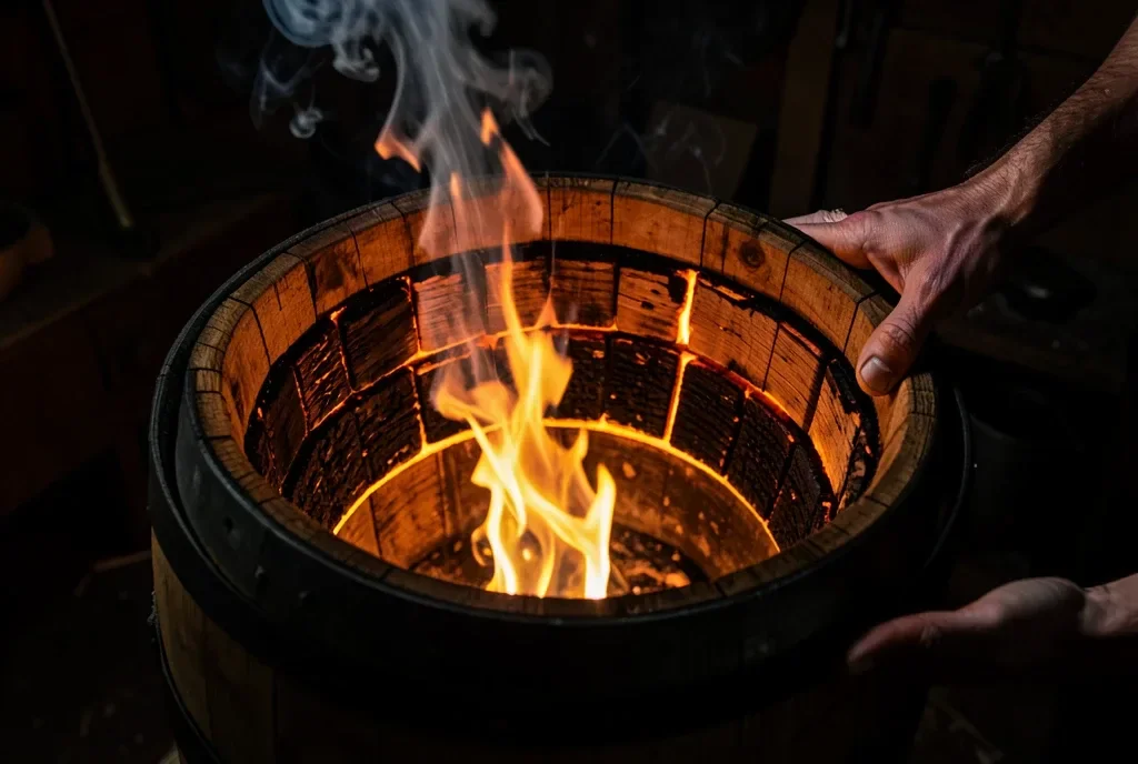 Charring the Inside of a Barrel — image prompt preview
