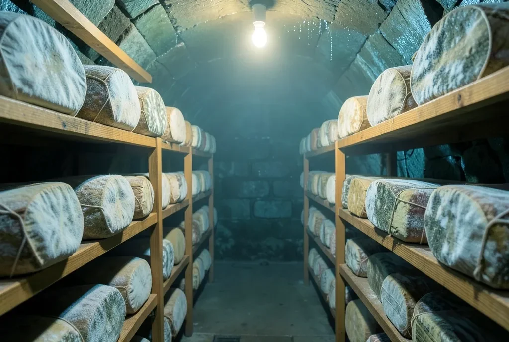 Cheese Aging Cave Racks — image prompt preview
