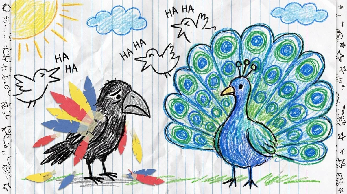 Child'S Crayon Drawing On White Lined Notebook — image prompt preview