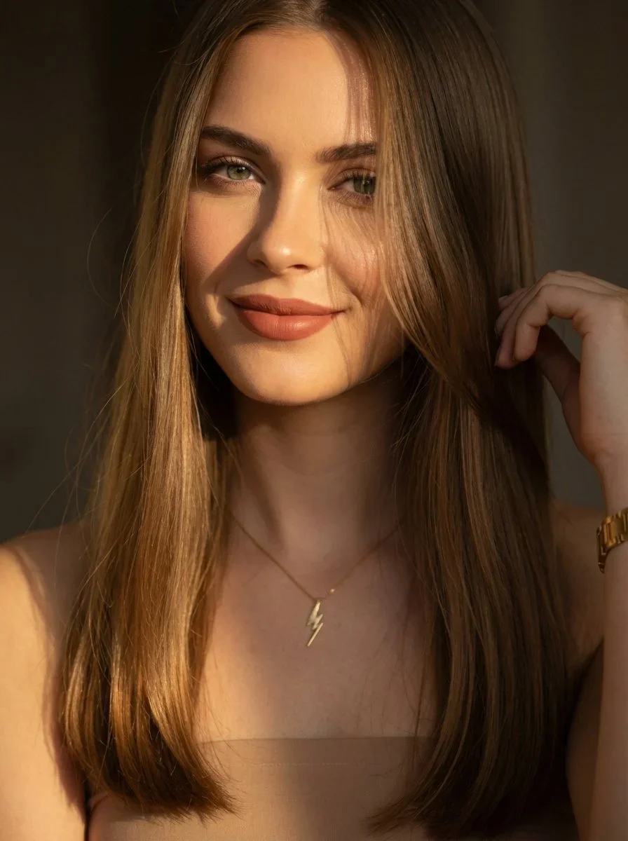 Cinematic Close-Up Portrait Of A Young Woman — image prompt preview