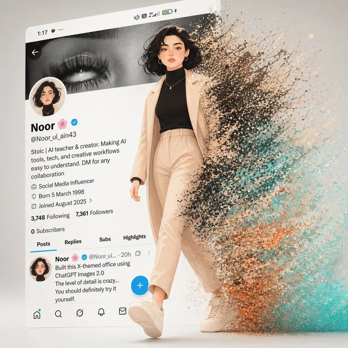 Cinematic Digital Artwork Of A Stylish Animated — image prompt preview