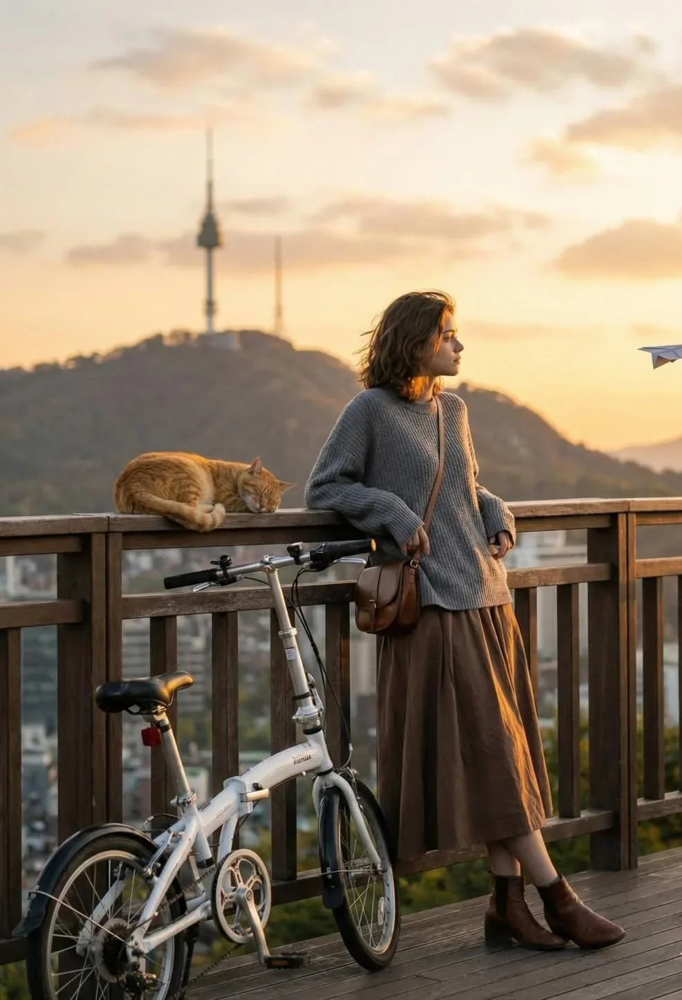 Cinematic Golden-Hour Photograph Of A Young Woman — image prompt preview