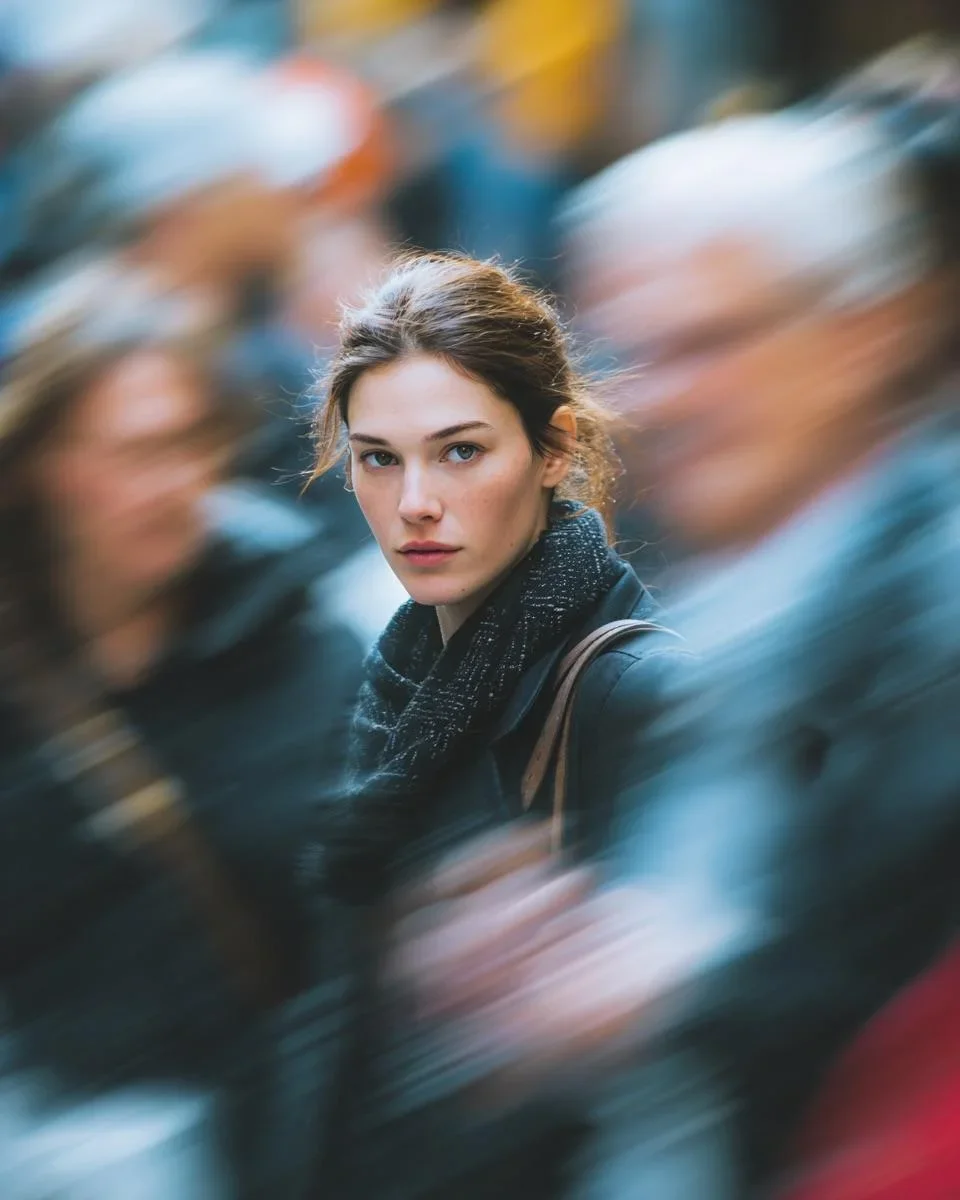 Cinematic Street Portrait Of A Young Woman — Cinematic — image prompt preview