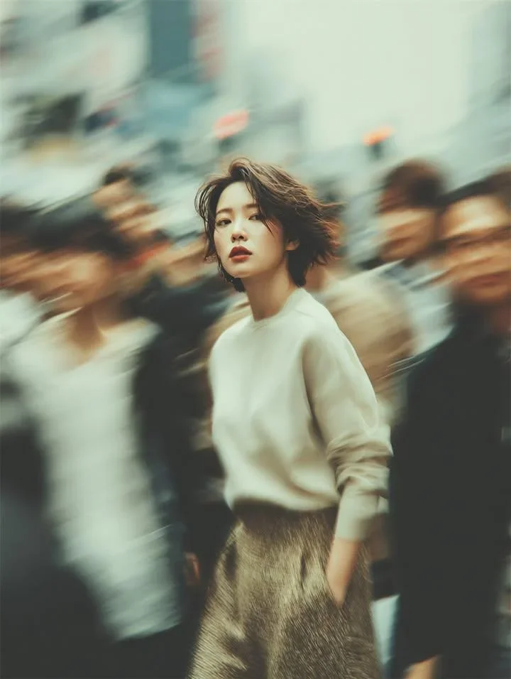 Cinematic Street Portrait Of A Young Woman — Portrait — image prompt preview