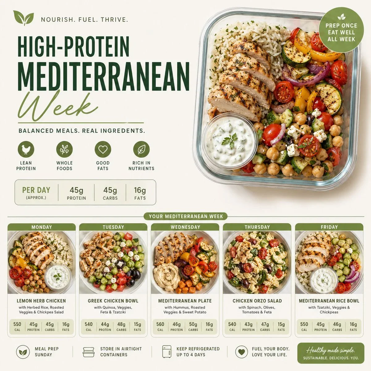 Clean & Appetizing Meal Prep Layouts — image prompt preview