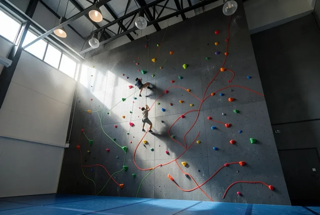 Climbing Gym Bouldering Wall Interior — image prompt preview