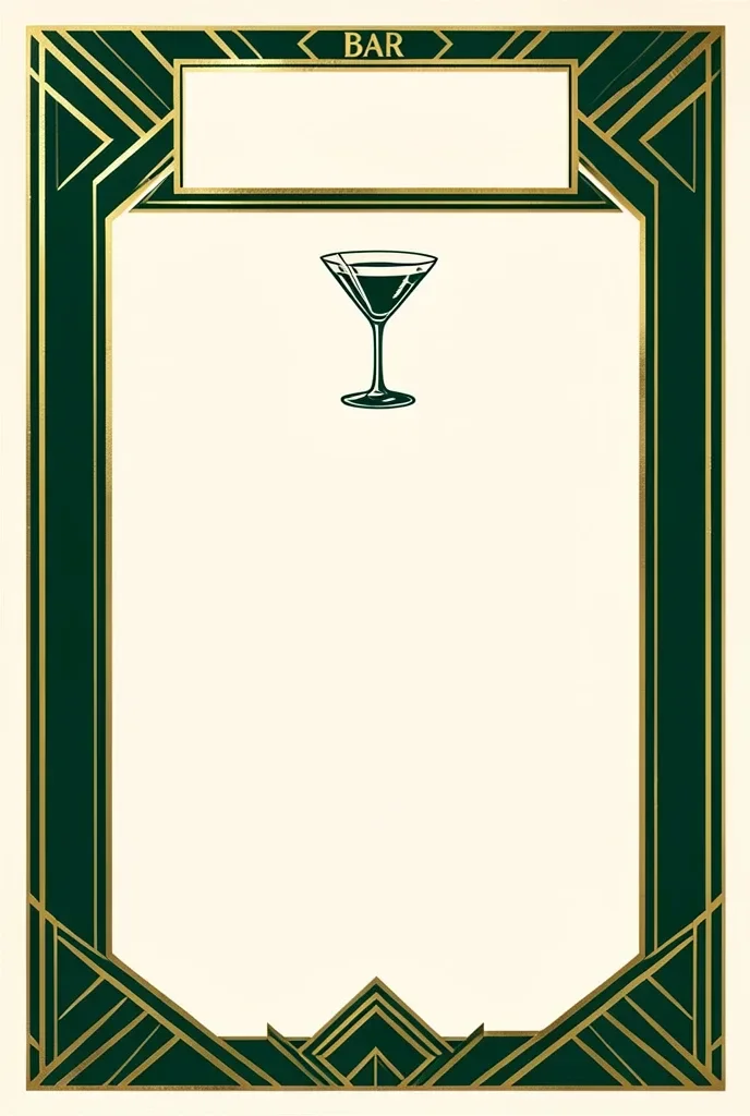 Cocktail Menu Card with Vintage Style — image prompt preview