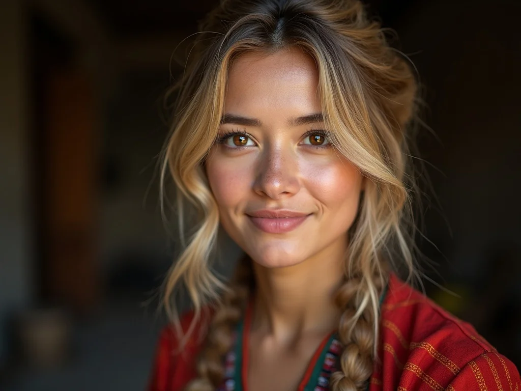 Confident Young Woman With Blonde Hair — image prompt preview
