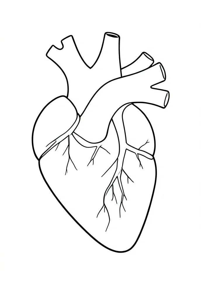 Continuous-Line Anatomical Heart Study — image prompt preview
