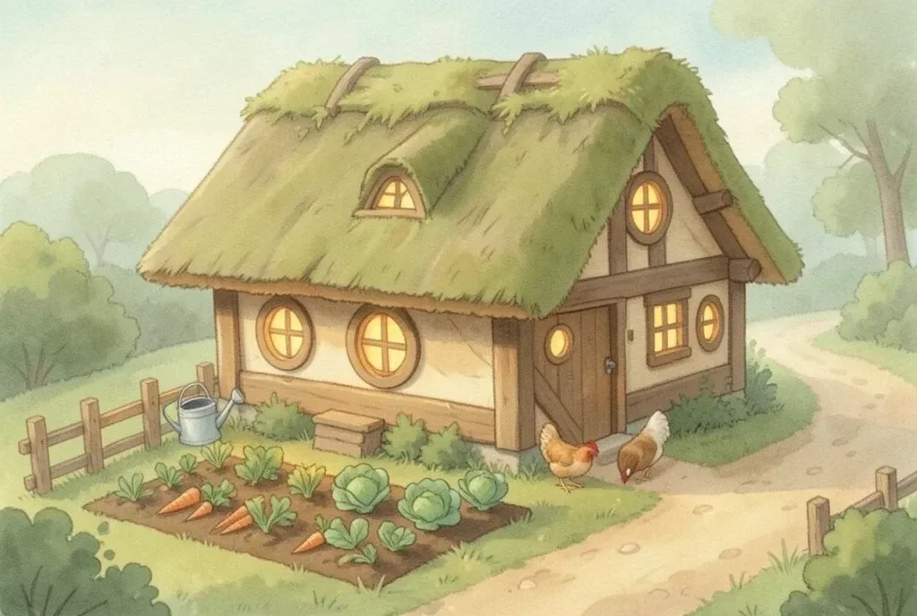 Cozy Farming Game Cottage — image prompt preview