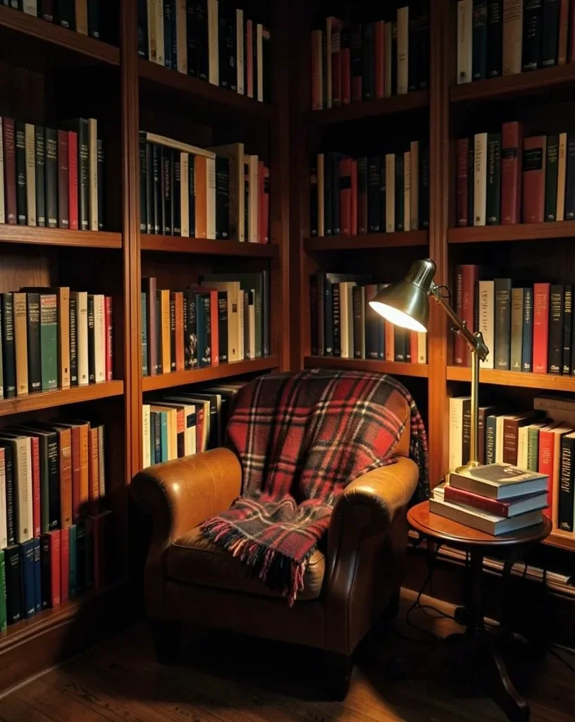 Cozy Library Reading Corner — image prompt preview