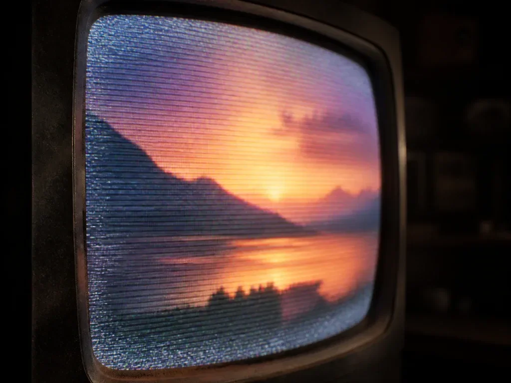 CRT Television Screen Still — image prompt preview