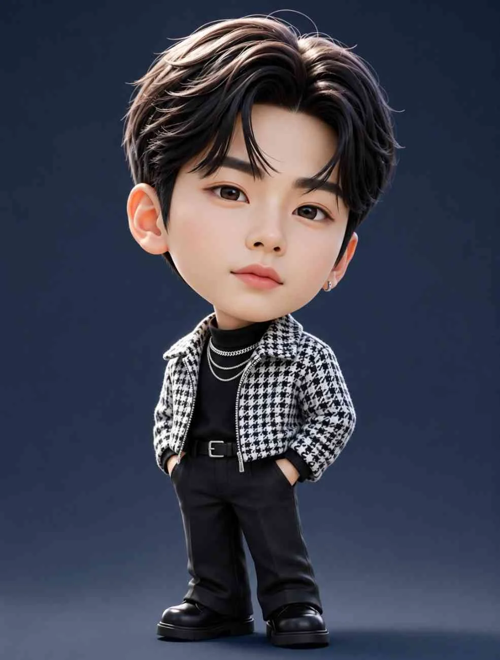 Cute Stylized 3D Caricature Portrait — image prompt preview