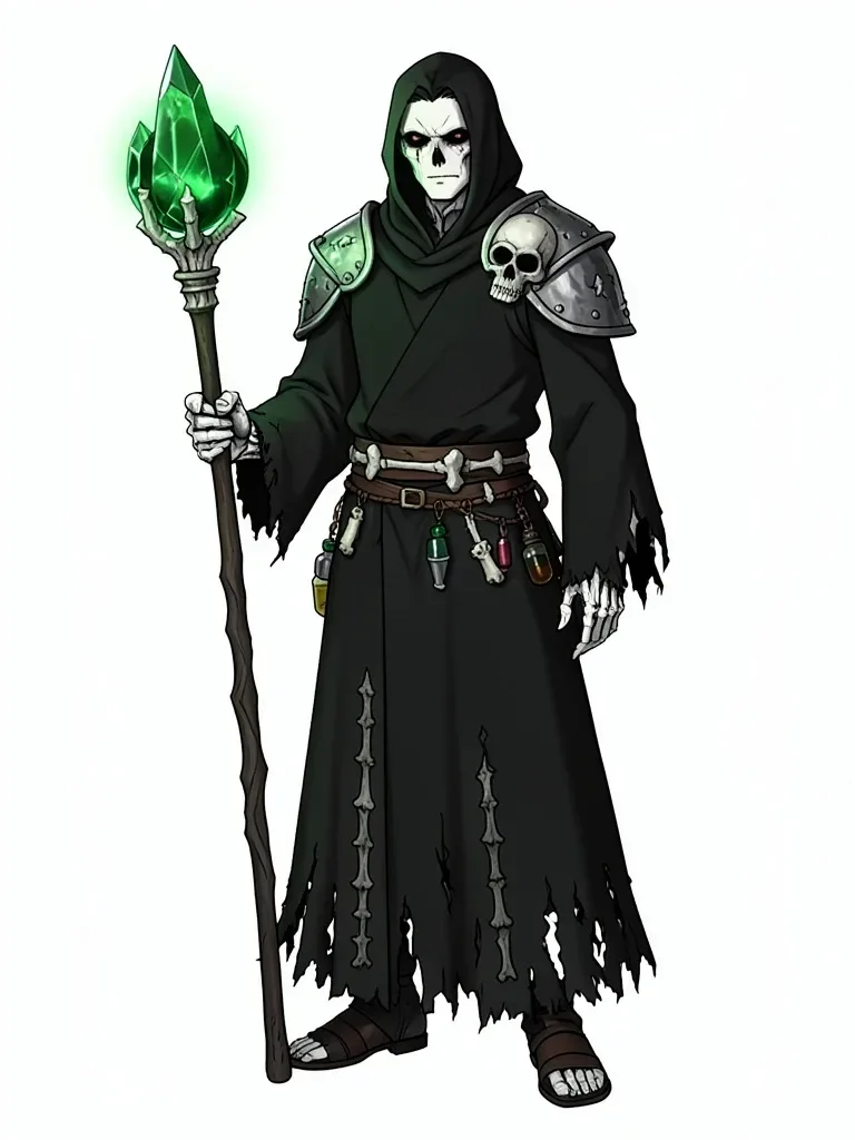 Dark Fantasy Necromancer Character — image prompt preview