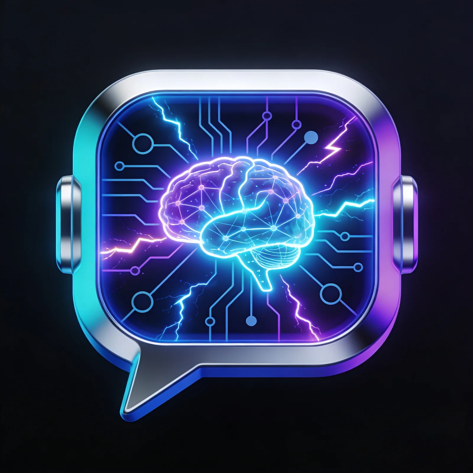 Design A Futuristic And Premium Chatbot Icon — image prompt preview