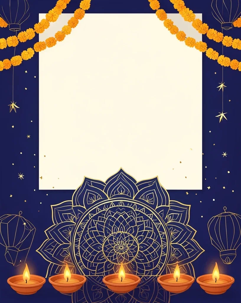 Diwali Diya Lamp Invitation — image prompt preview