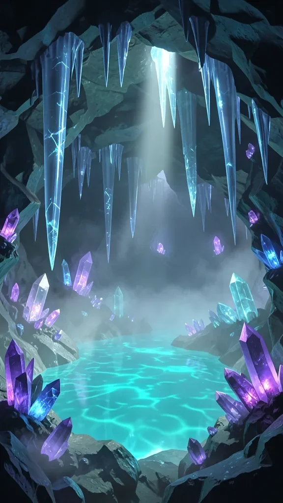 Enchanted Crystal Cave Pool — image prompt preview