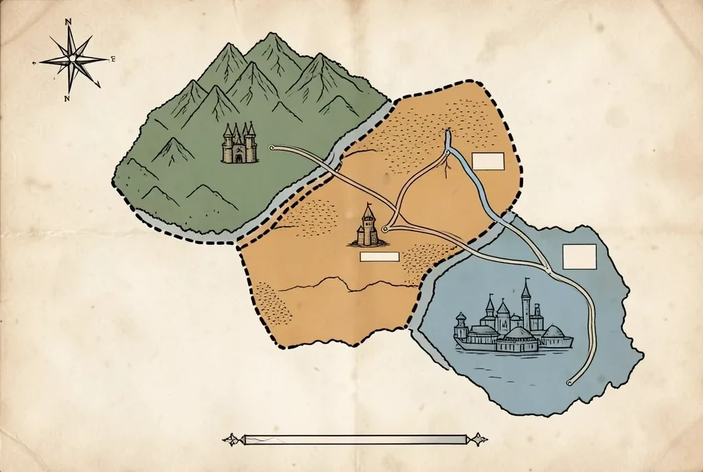 Fantasy Kingdom Border Map — image prompt preview