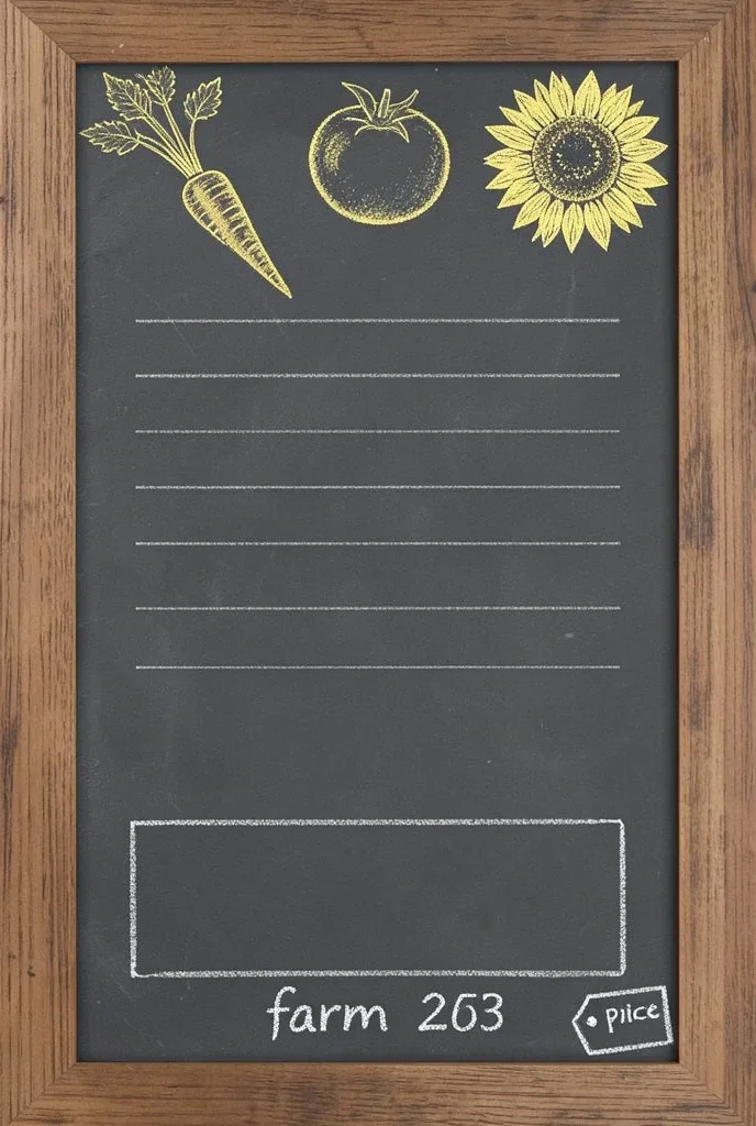 Farm Stand Menu Chalkboard Illustration — image prompt preview