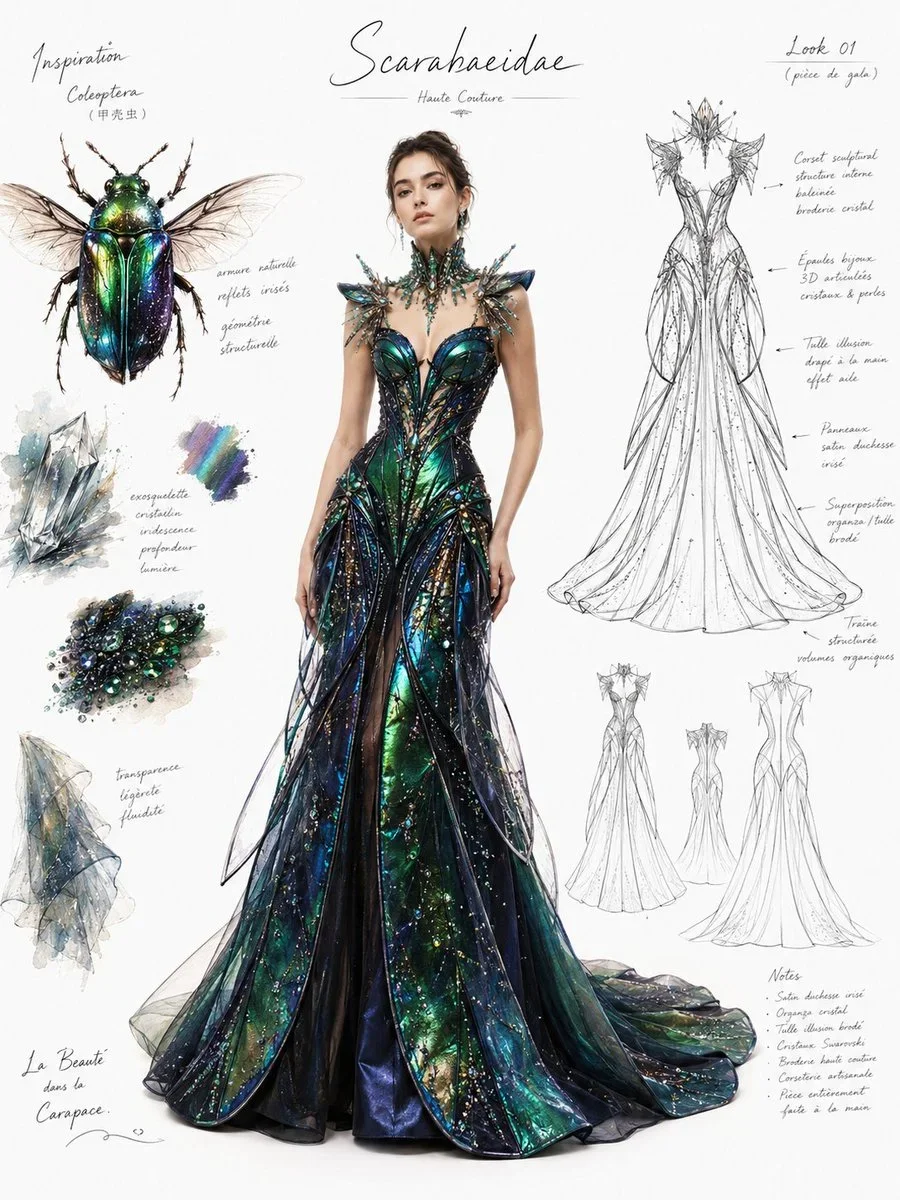 Fashion Design Sheet / Haute Couture Design — image prompt preview