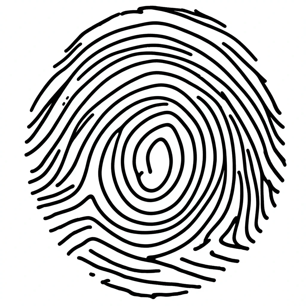 Fingerprint Whorl Continuous Line — image prompt preview