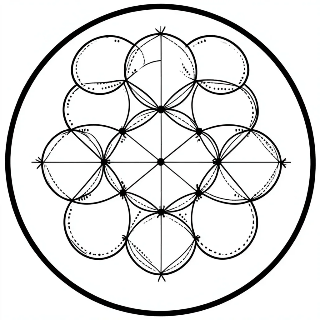 Flower of Life Sacred Geometry Tattoo — image prompt preview