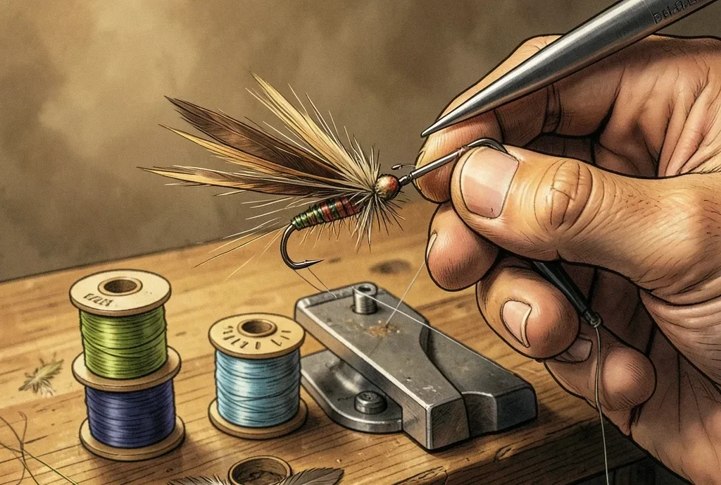 Fly Tying at the Vise — image prompt preview