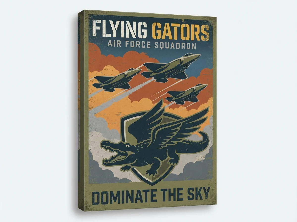 Flying Gators Air Force Squadron Poster — image prompt preview