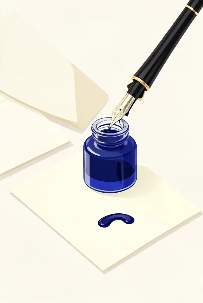 Fountain Pen Ink Dip — image prompt preview