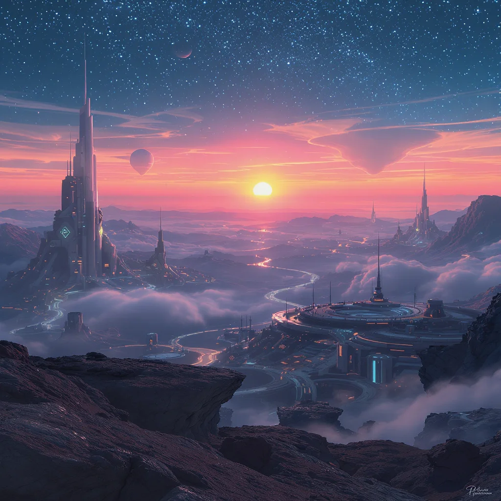 Futuristic Fantasy Landscape — image prompt preview