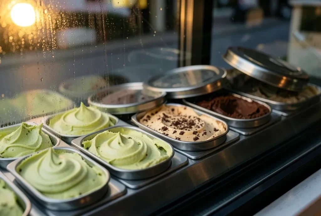 Gelato Case Afternoon Light — image prompt preview