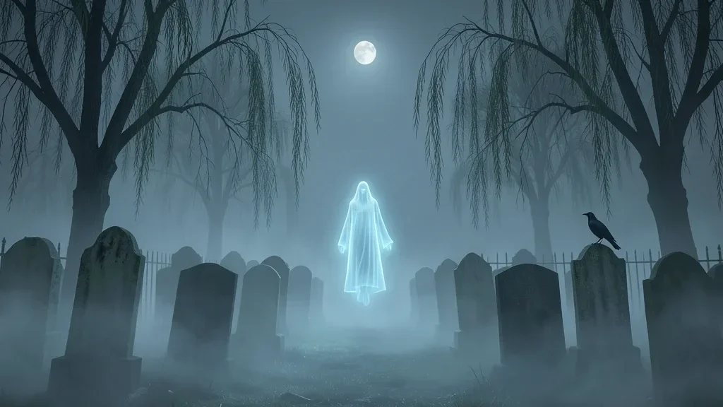 Ghostly Foggy Graveyard — image prompt preview